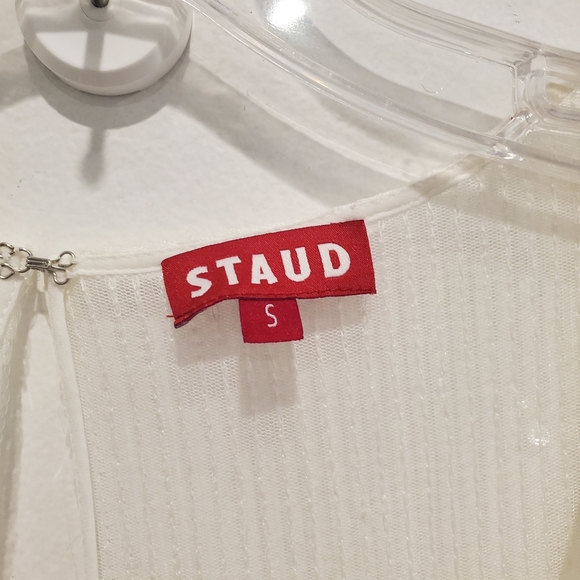 Staud Pearl Clear Sequin Maxi Belted Dress S - Picture 10 of 11